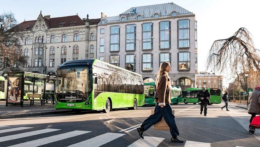 13 autobuses eléctricos de Volvo en Malmo