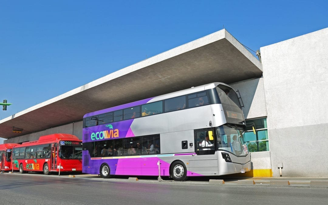 Adquiere Ecovía 5 autobuses Wrightbus de doble piso