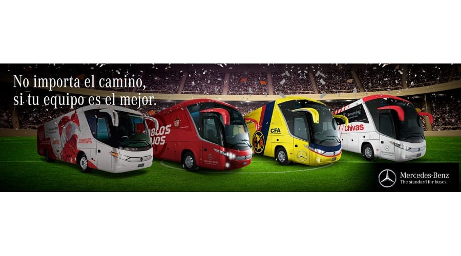 Mercedes-Benz autobuses, transporte oficial en la Liga MX