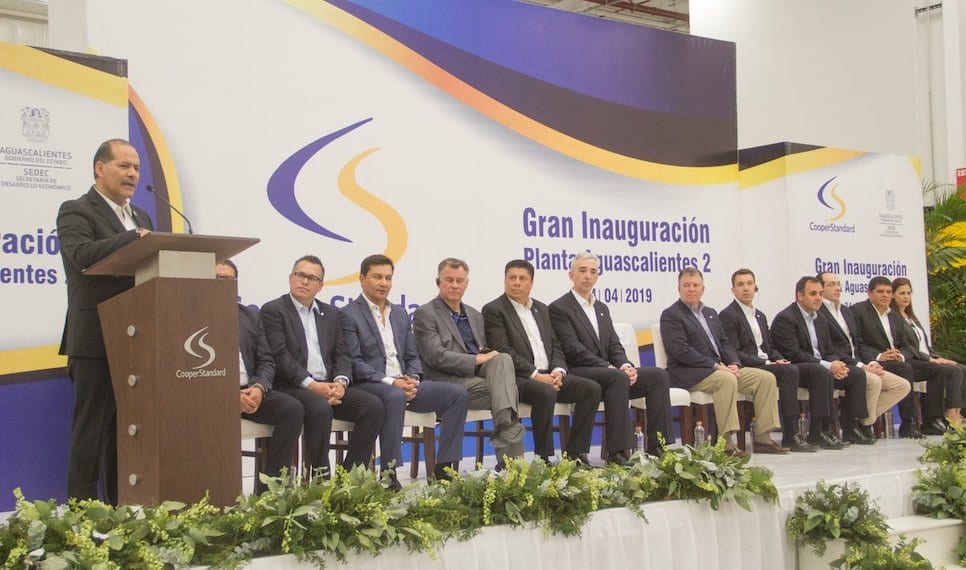 Inaugura Cooper Standard planta en Aguascalientes