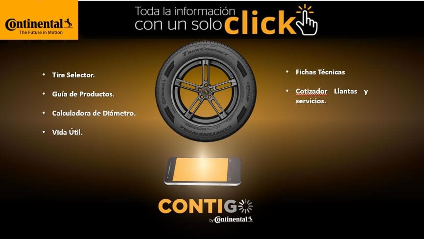 Lanza Continental Tire nueva aplicación CONTIGO