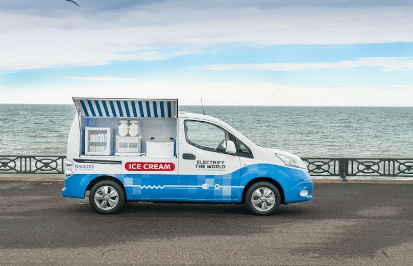 Desarrolla Nissan van eléctrica para la venta de helados