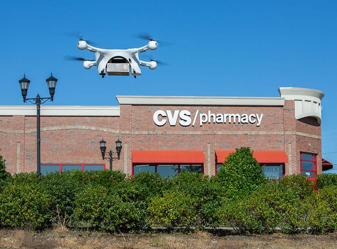 Entrega empresa a consumidor con dron UPS