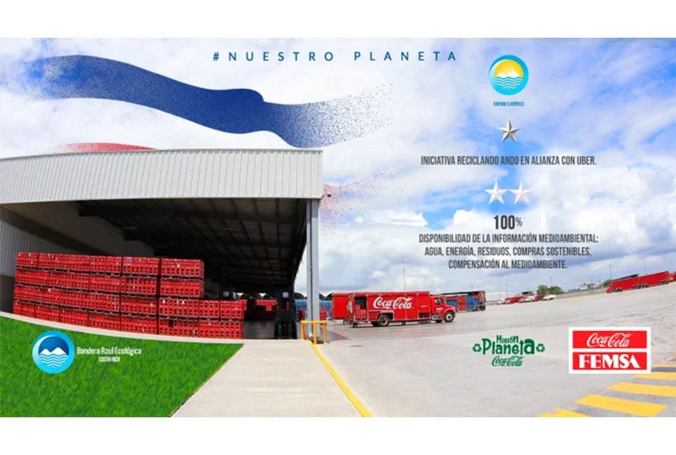 Bandera Azul Ecológica otorgada a Coca-Cola FEMSA