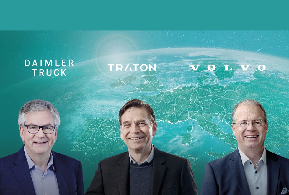 Volvo, Daimler y TRATON acuerdan trabajar juntos en red europea de carga
