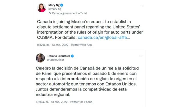Canadá se une a México en el conflicto automotriz con Estados Unidos