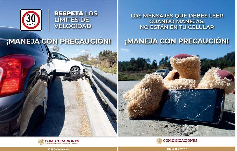 Carretera Segura, campaña que inicia SICT en pro de la seguridad vial