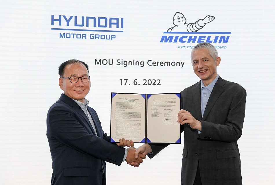 Hyundai y Michelin desarrollarán neumáticos para VE de alta gama
