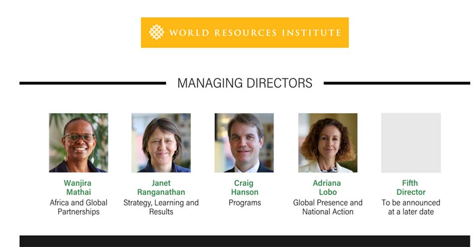 WRI tiene nuevo liderazgo y estrategia mundial
