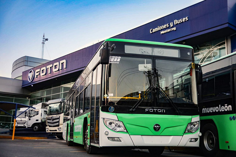 Grupo Lazcano recibe 10 autobuses FOTON para Metrorrey 
