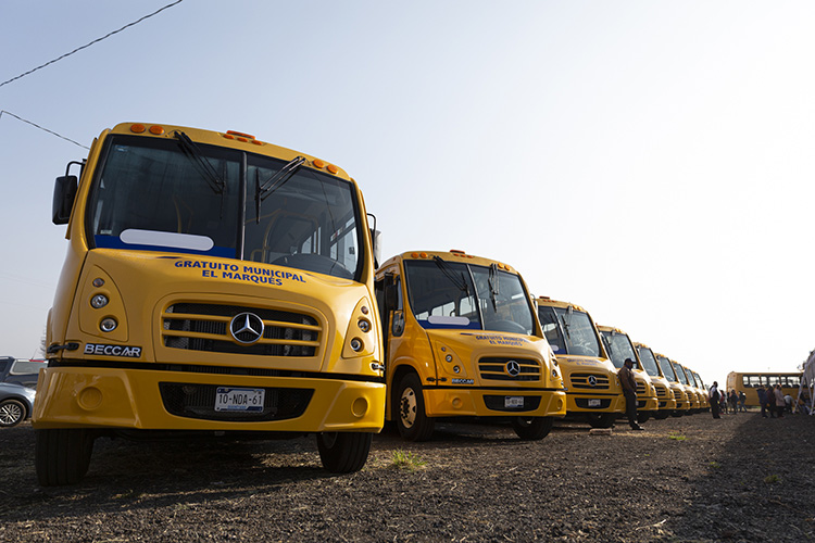20 buses escolares Mercedes-Benz para municipio El Marqués