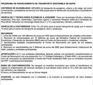 Criterios Nafin Transporte Sustentable
