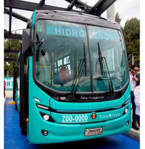 Marcopolo autobús a hidrógeno en Bogotá