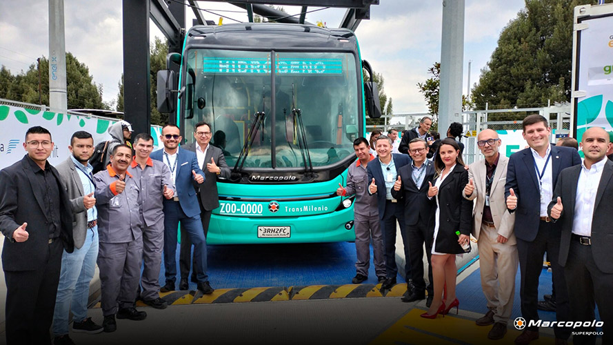 Marcopolo pone a prueba autobús a hidrógeno en Bogotá