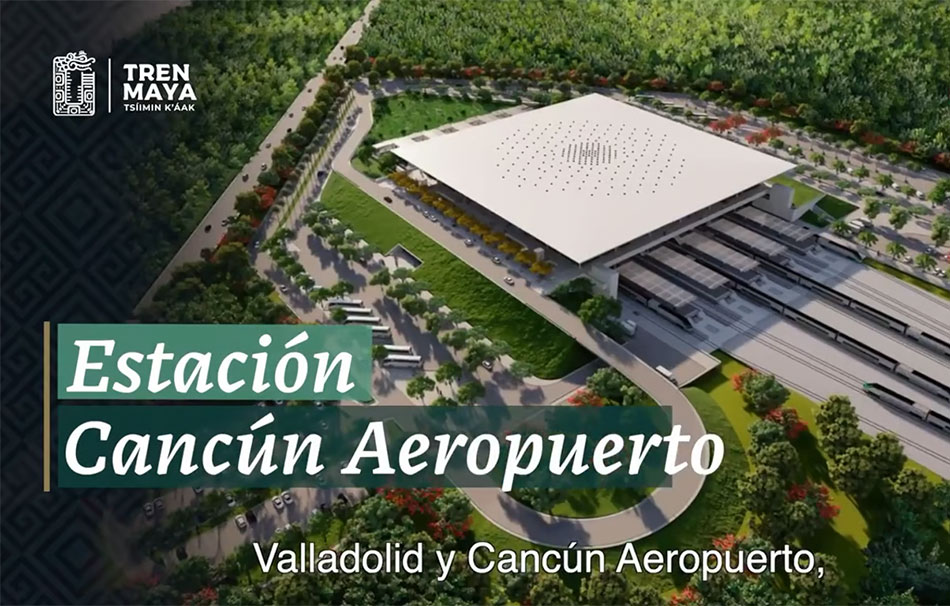 Conectarán Aeropuerto Cancún con estación del Tren Maya