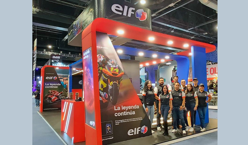 Destacan lubricantes ELF de TotalEnergies en Expo Moto International